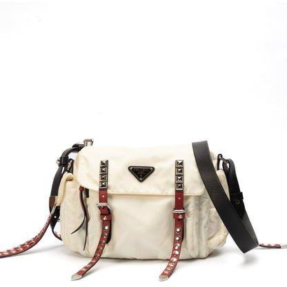 Prada New Vela Studded Messenger Bag