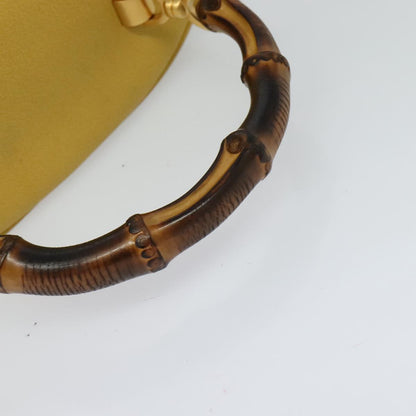 Gucci Bamboo Yellow Leather Clutch Bag