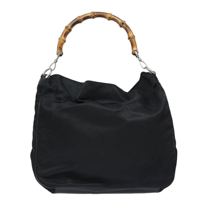 Gucci Bamboo Black Synthetic Shoulder Bag