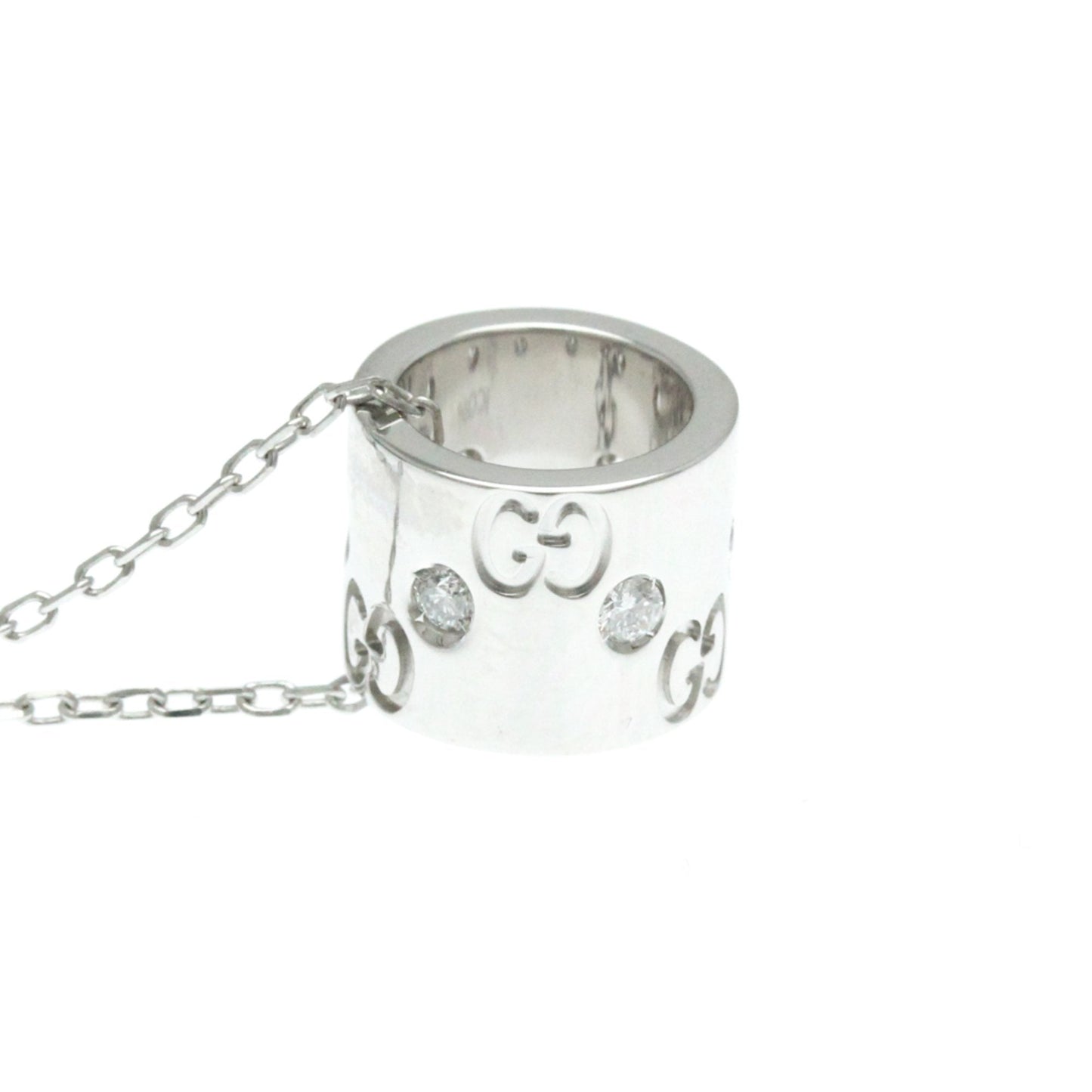 Gucci Icon Silver White Gold Necklace Jewelry