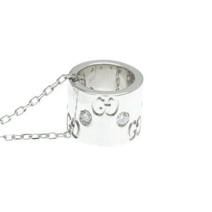 Gucci Icon Silver White Gold Necklace Jewelry