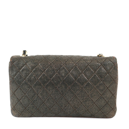 Chanel Metallic Black and Gold Crystal Flap Bag
