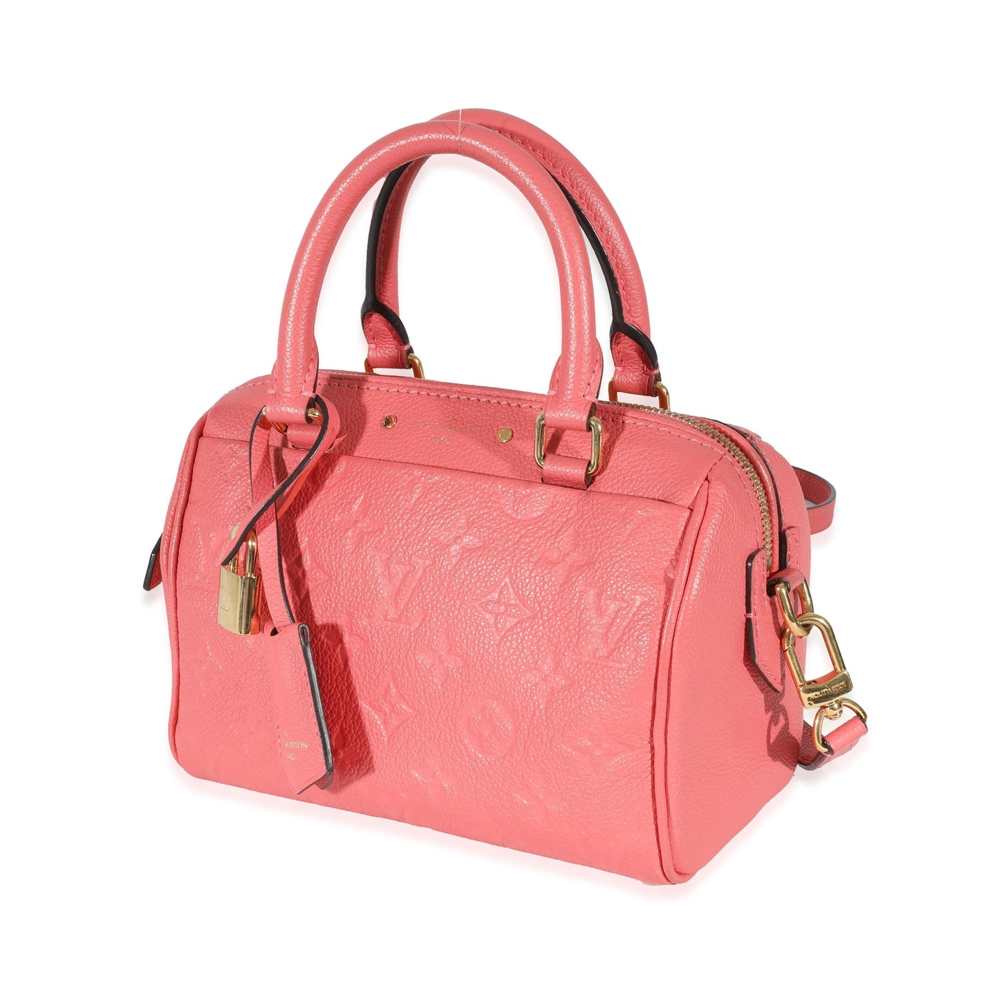 Louis Vuitton Pink Monogram Empreinte Speedy Bandoulière NM 20