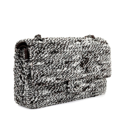 Chanel Coffee Tweed Runway Medium Classic w/ Silver Hardware