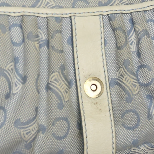 CELINE Shoulder Bag Canvas, Leather light blue Diagonal Women Secondhand