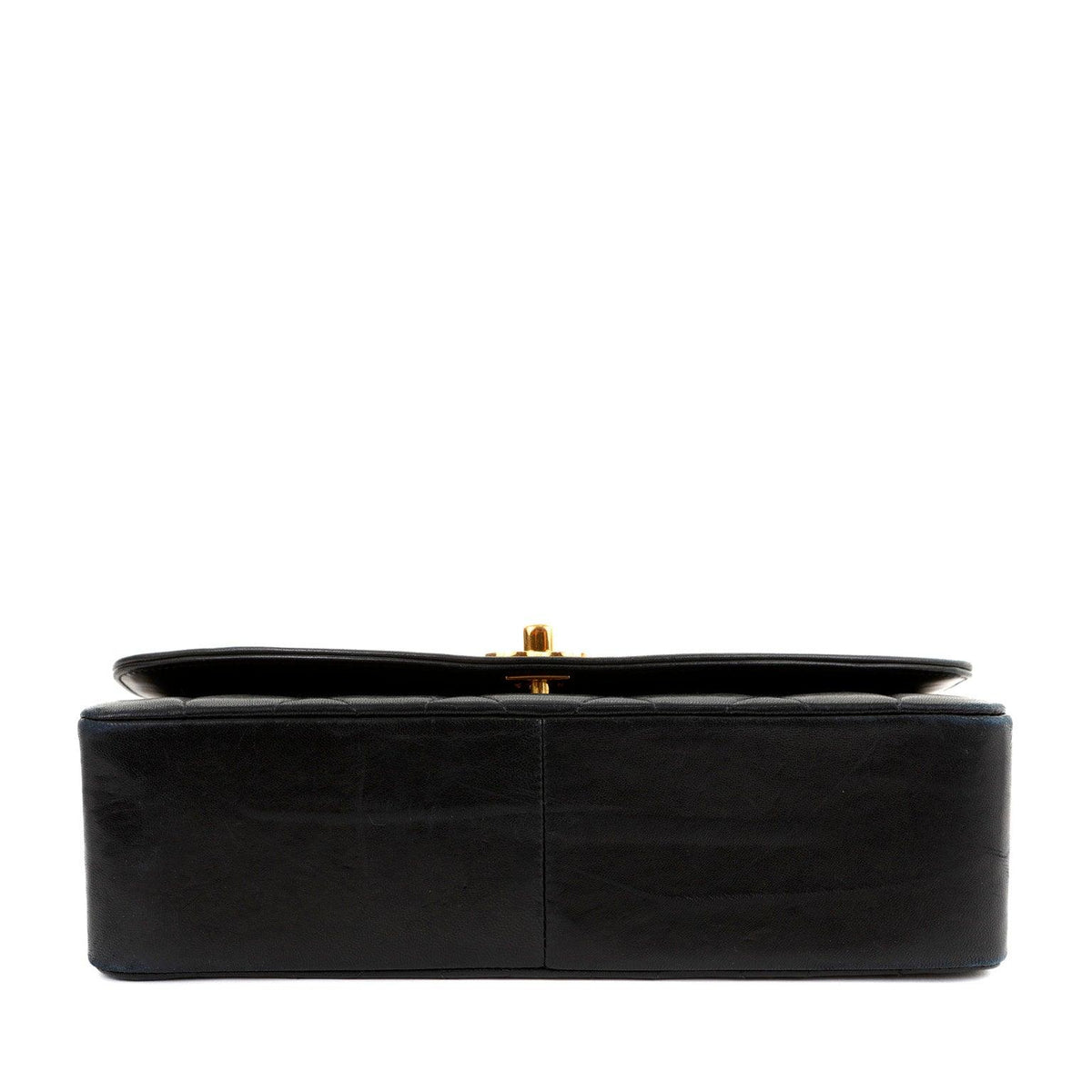 Chanel Black Lambskin Real Princess Diana Classic Medium with Gold Hardware