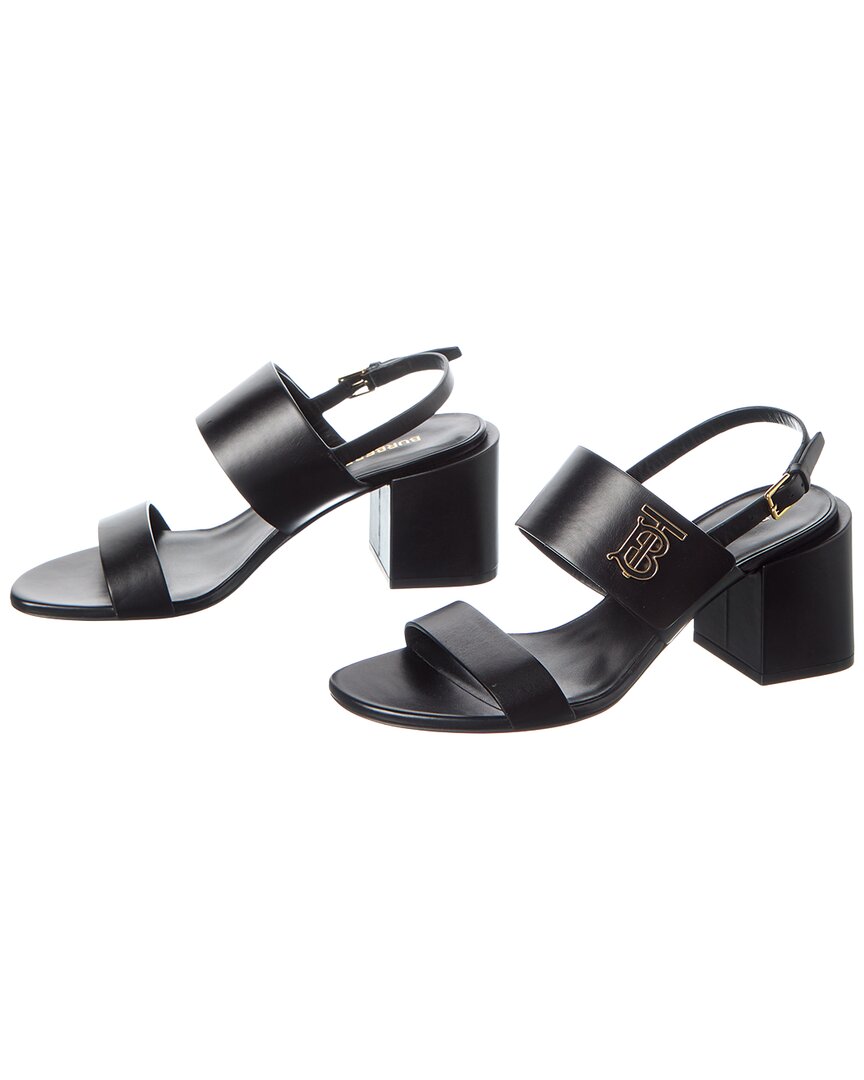 Burberry Motif Monogram Leather Sandal ( Pre-Loved)