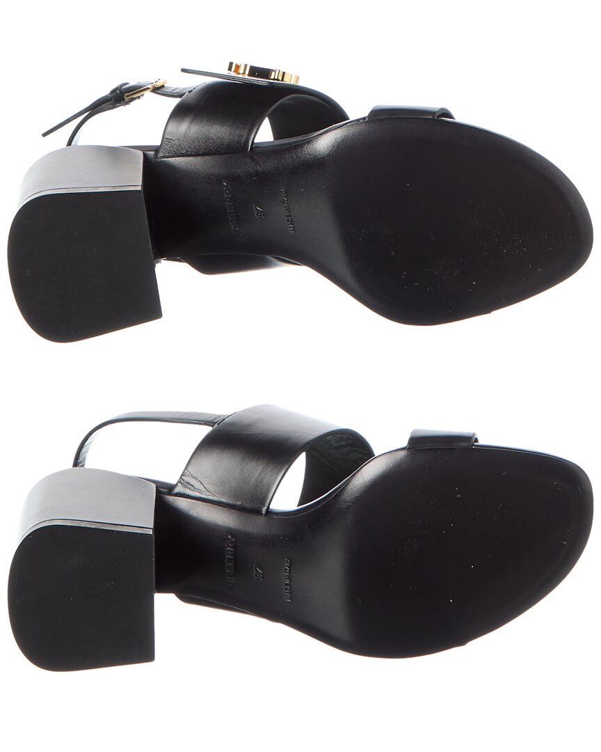 Burberry Motif Monogram Leather Sandal ( Pre-Loved)