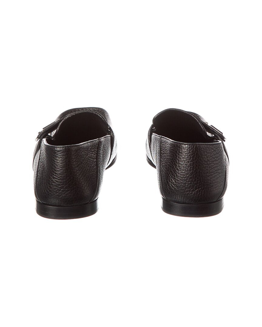 Pre-Owned Fendi Ff Leather Loafer (Authentic Pre-Owned)
