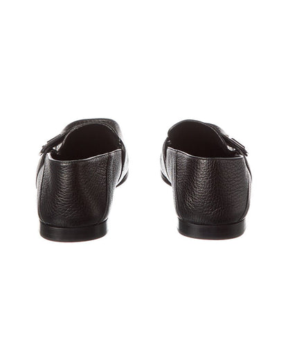 Pre-Owned Fendi Ff Leather Loafer (Authentic Pre-Owned)