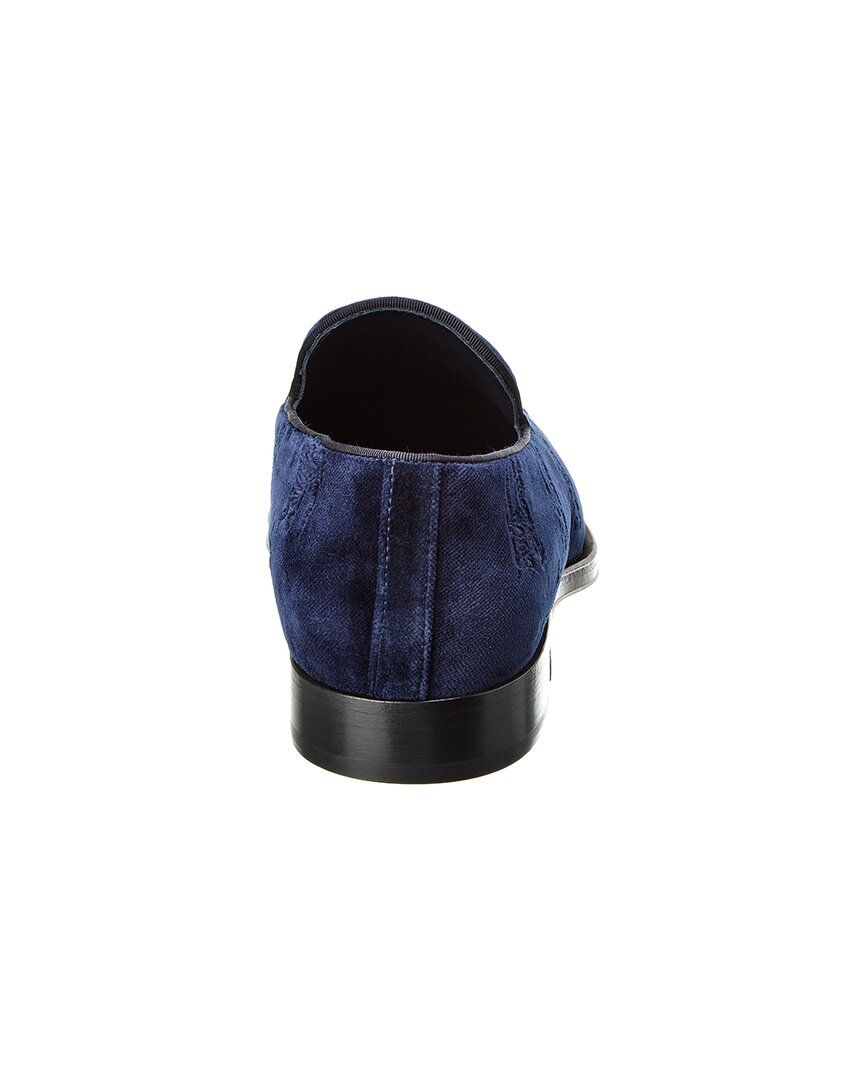 Burberry Ekd Embroidered Velvet Loafer