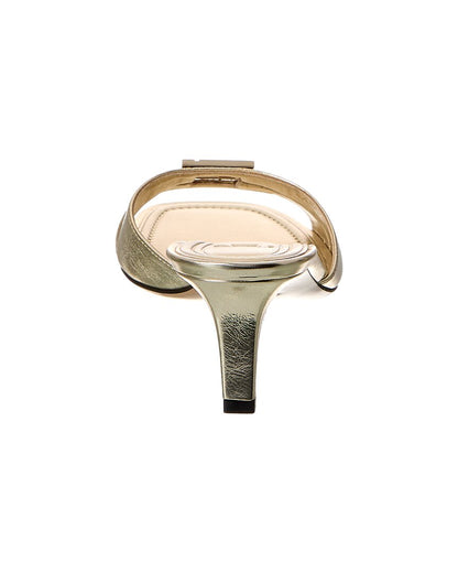 Fendi Ffold Leather Sandal