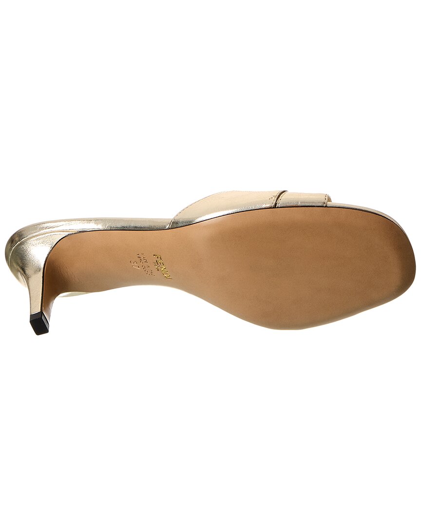 Fendi Ffold Leather Sandal