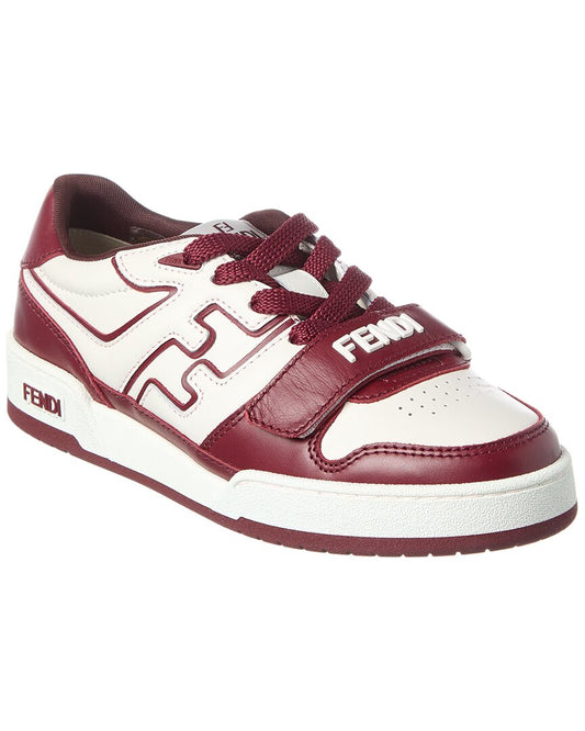 Fendi Match Leather Sneaker White
