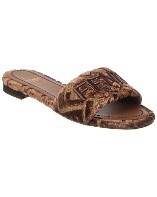 Fendi Sunshine Velvet Sandal