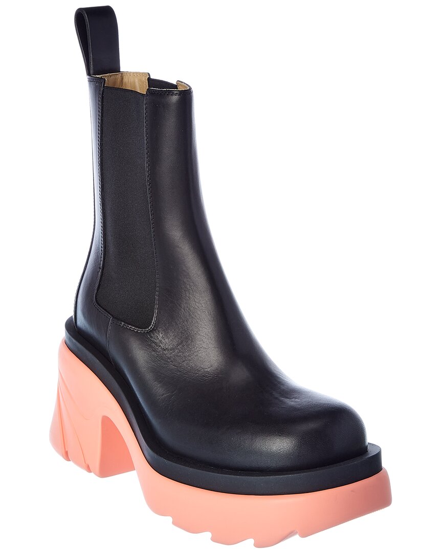Bottega Veneta Flash Leather Bootie Black 39