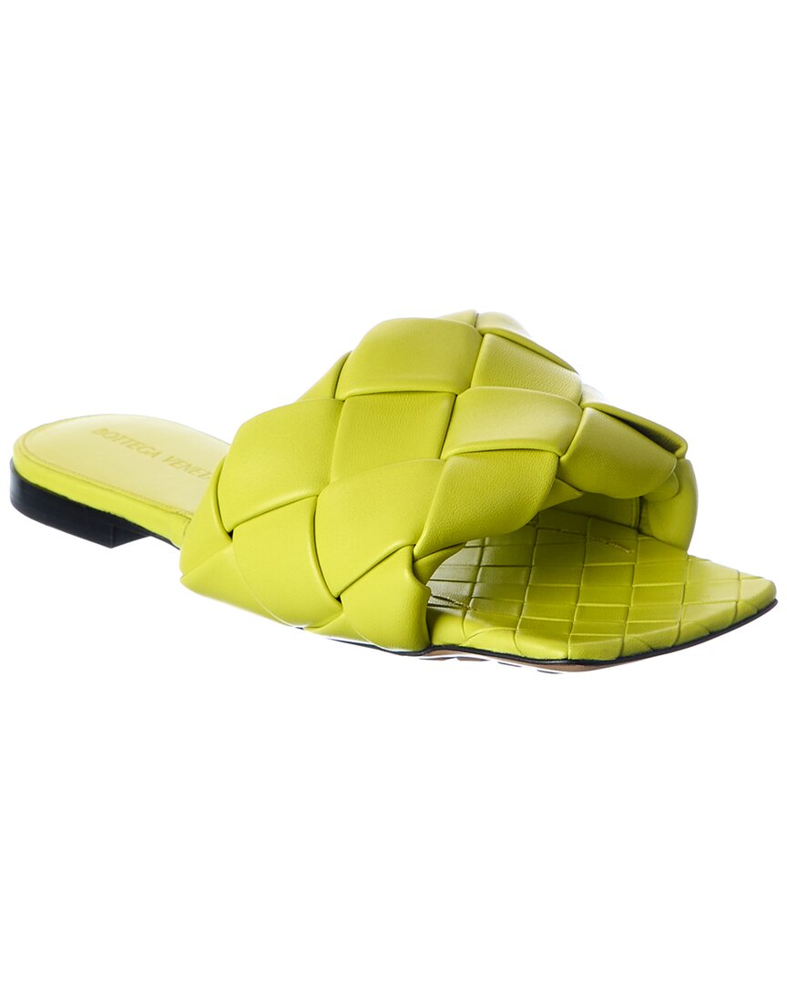 Bottega Veneta The Lido Intrecciato Leather Sandal Orange 36