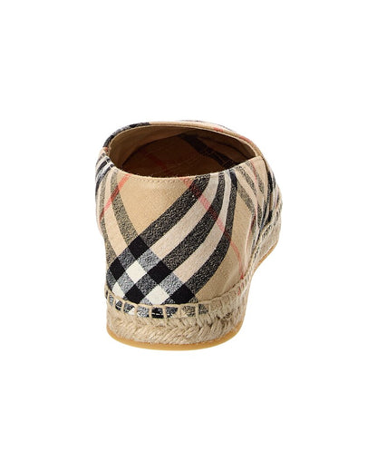 Burberry Mews Check Linen Espadrille