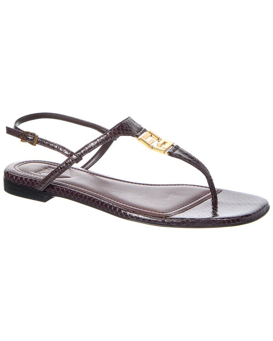 Fendi Ffold Snakeskin Sandal