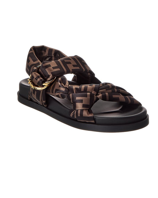 Fendi Feel Ff Satin Sandal