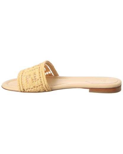 Fendi Sunshine Mesh & Raffia Sandal