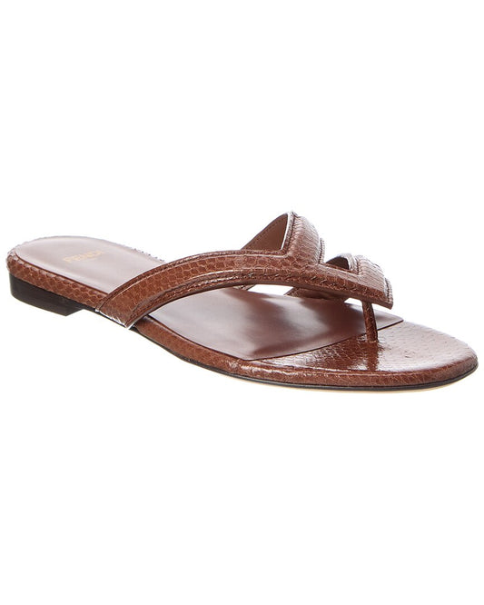 Fendi Fling Snakeskin Sandal