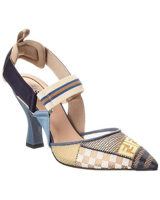Fendi Colibri Lite Mesh & Leather Pump