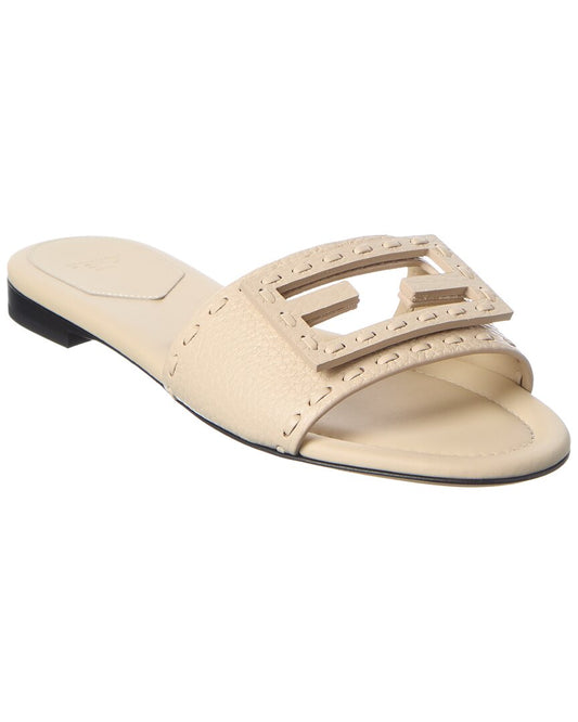 Fendi Ff Baguette Leather Sandal