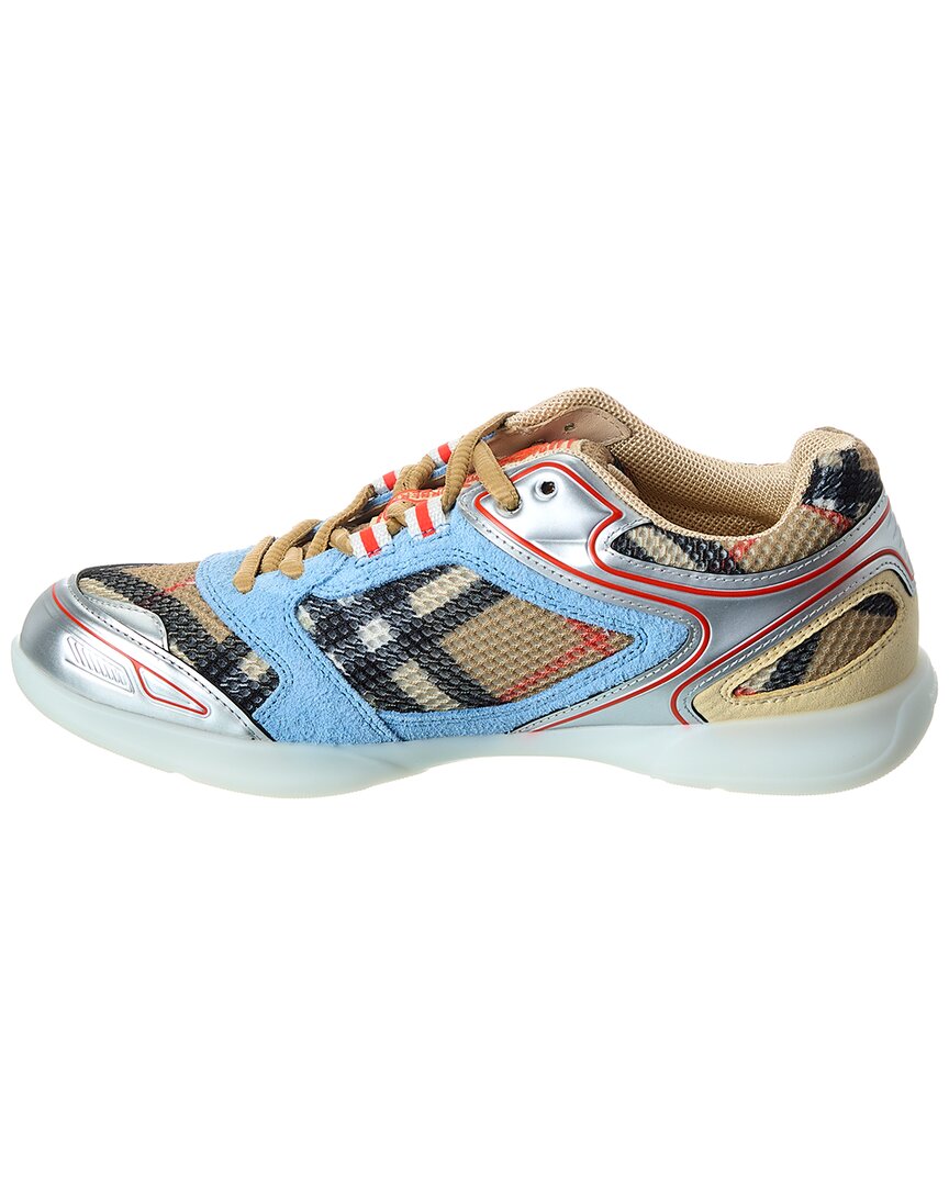 Burberry Check Mesh & Leather Sneaker