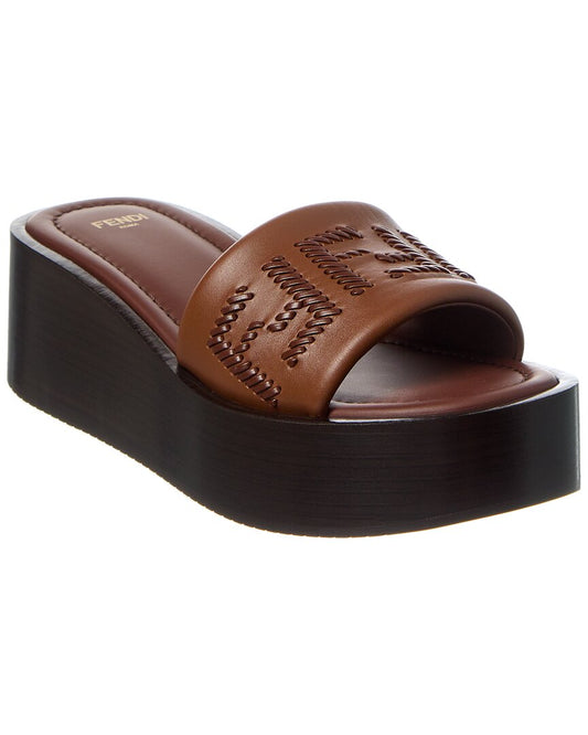 Fendi Sunshine Leather Platform Sandal