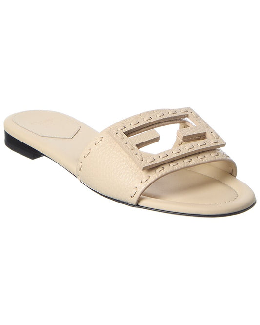 Fendi Ff Baguette Leather Sandal