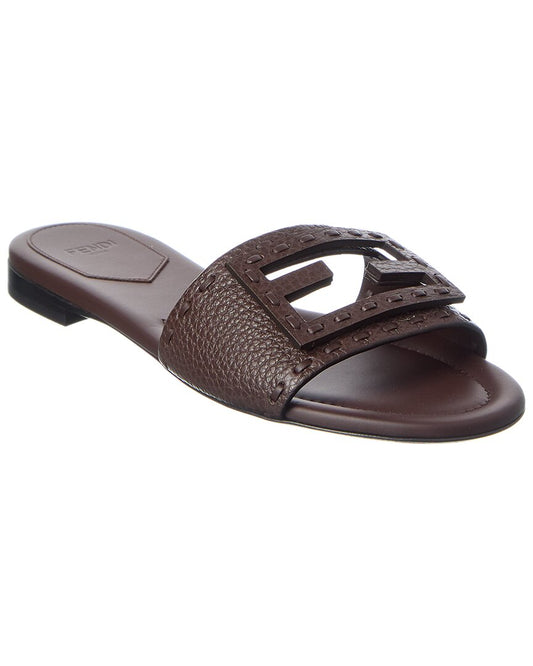Fendi Ff Baguette Leather Sandal