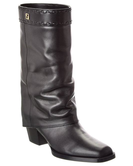 Fendi Ff Leather Boot