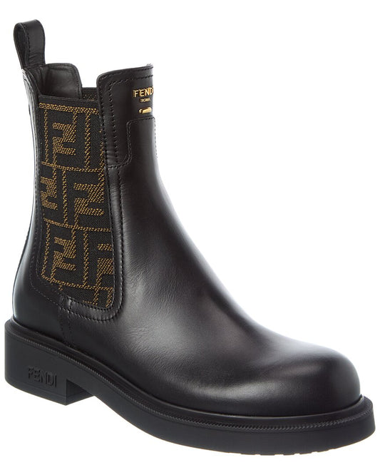 Fendi Filo Leather Biker Boot
