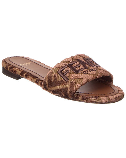 Fendi Sunshine Velvet Sandal