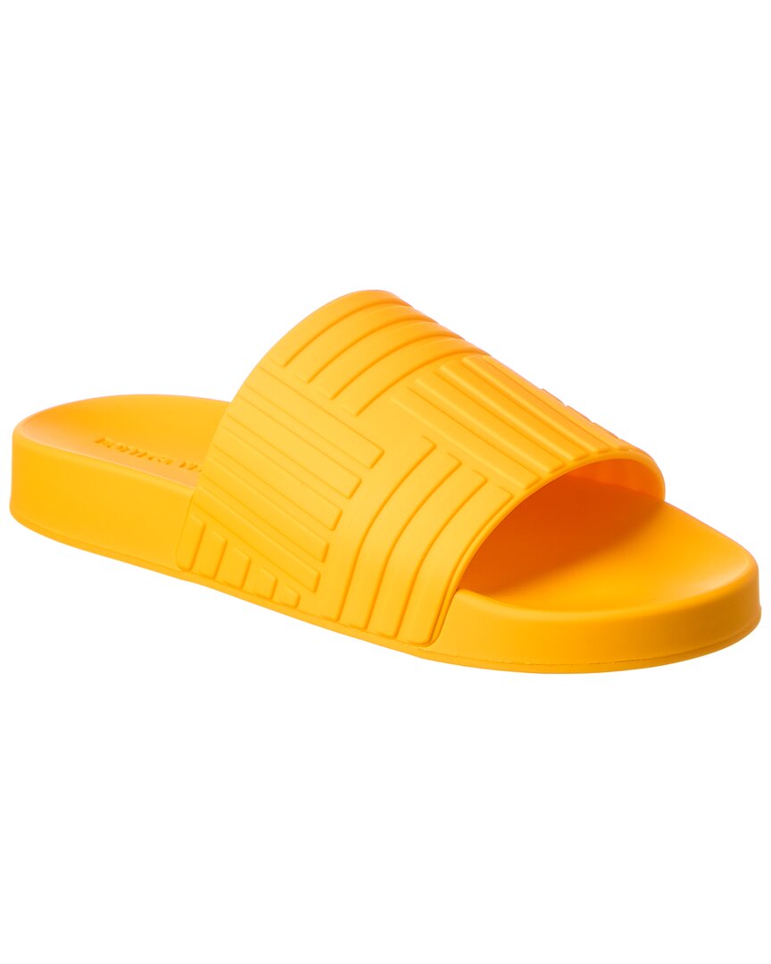 Bottega Veneta Slider Rubber Slide Orange