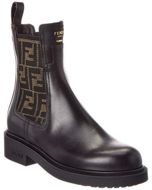 Fendi Filo Leather Biker Boot