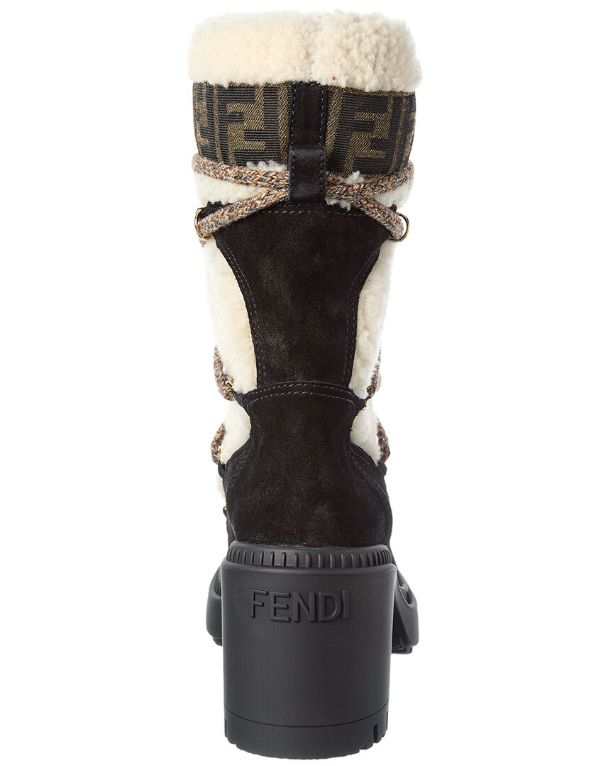 Fendi Suede & Shearling Ski Boot