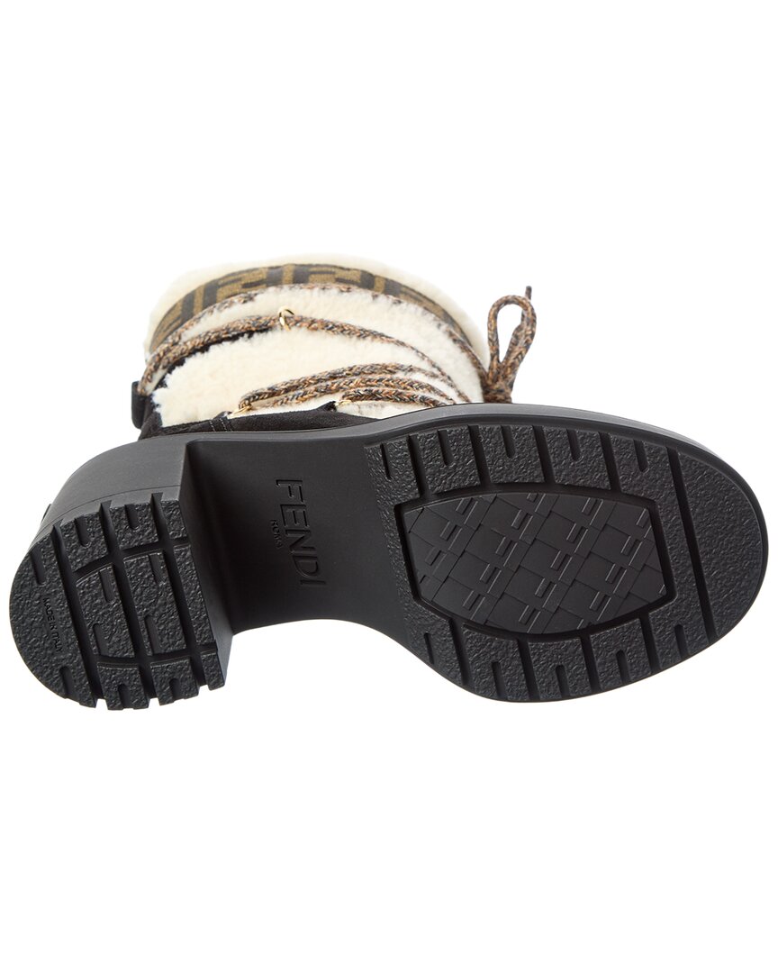 Fendi Suede & Shearling Ski Boot