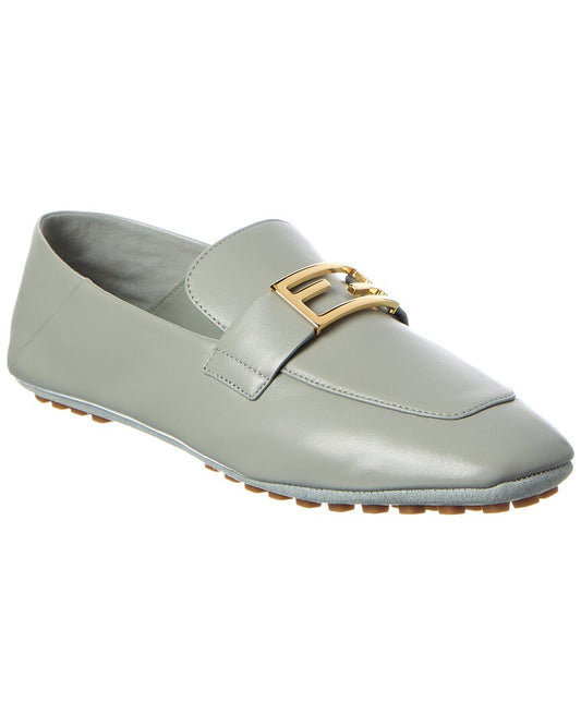 Fendi Baguette Logo Leather Loafer