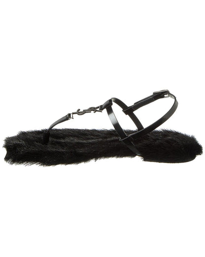 Saint Laurent Cassandra Leather Sandal
