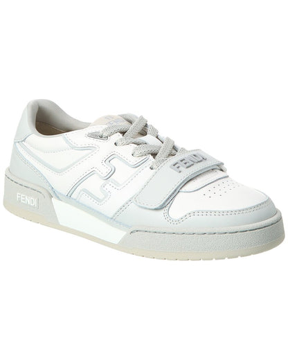 Fendi Match Leather Sneaker White