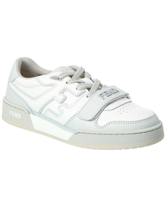 Fendi Match Leather Sneaker White