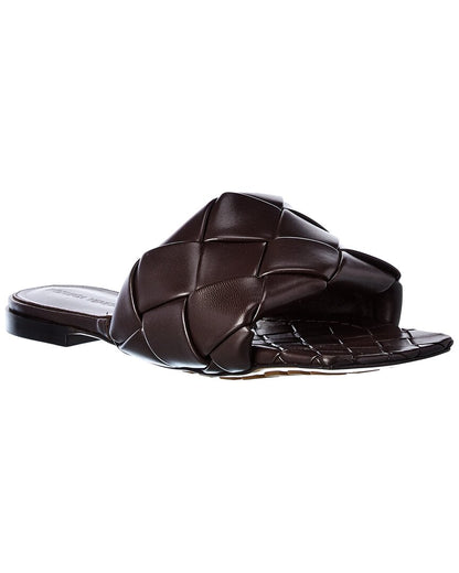 Bottega Veneta The Lido Intrecciato Leather Sandal Brown Multi
