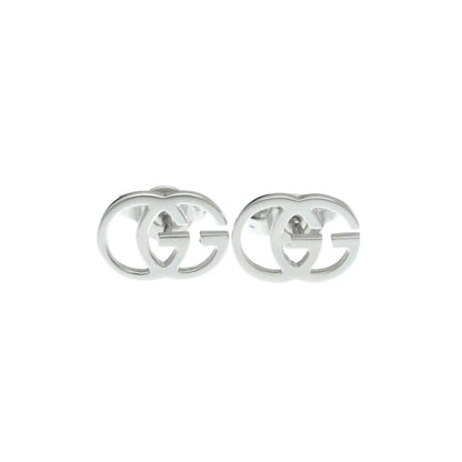 Gucci Gg Running Silver White Gold Earring Jewelry ()