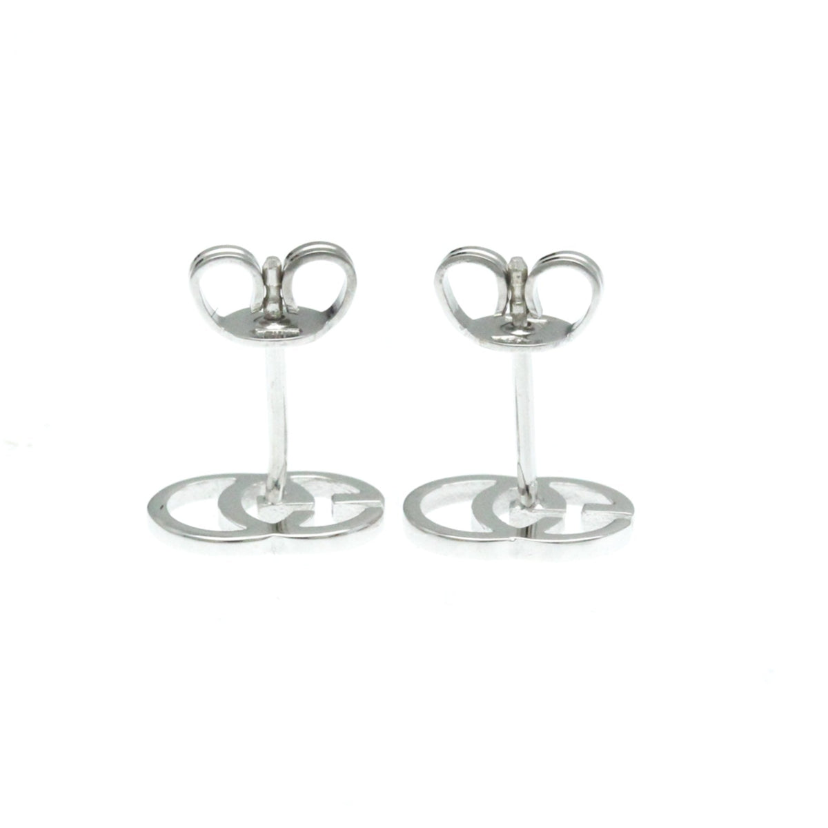 Gucci Gg Running Silver White Gold Earring Jewelry