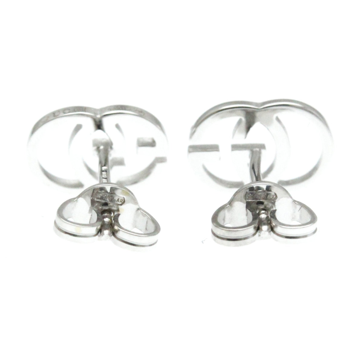 Gucci Gg Running Silver White Gold Earring Jewelry