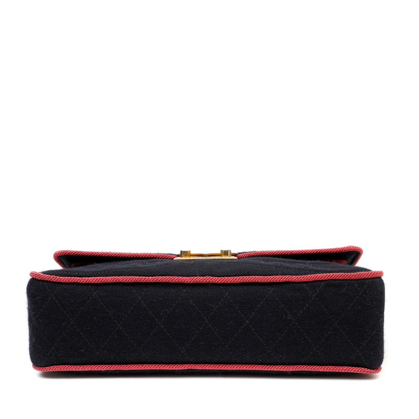 Chanel Vintage COCO Chanel Navy/Pink Cloth w/ Gold Hardware