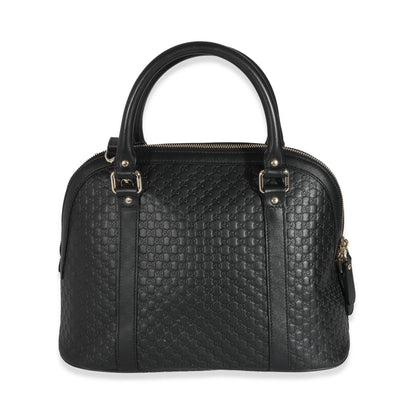 Gucci Black Microguccissima Medium Dome Satchel