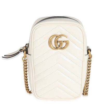 Gucci GG Cream Matelassé Marmont Mini Bag
